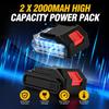 21V Cordless Brushless Drill Set, 2x2.0Ah Batteries, 3/8' Metal Chuck, 25+1 Torque, 2 Speed, 87PCS DIY Home Repair Tool Kit