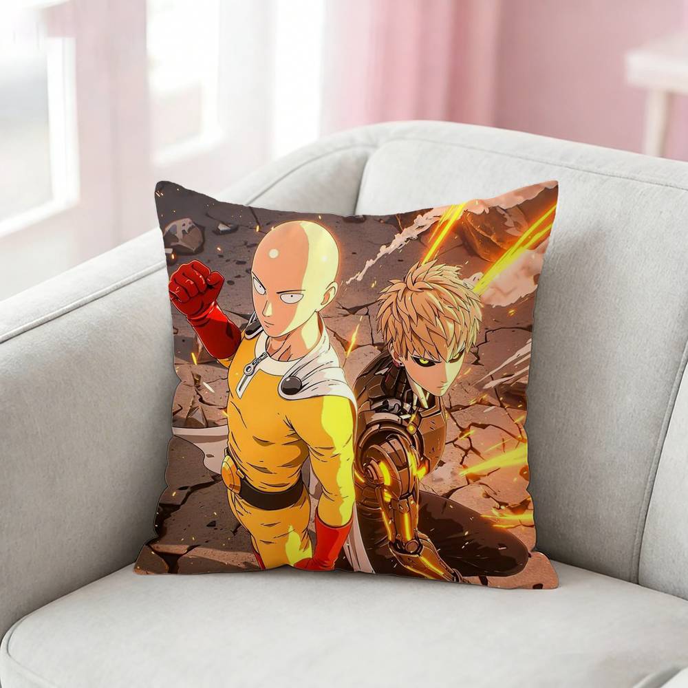 OnePunch Man Pillow Case Pattern Printed Pillowcase For Living Room Sofa Cushion Cover