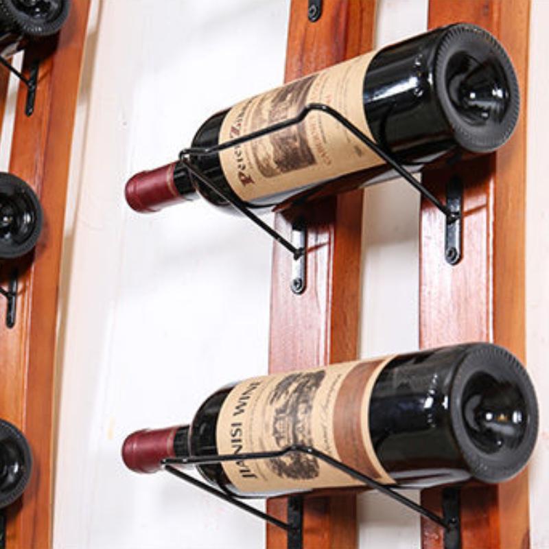 Wooden Wall Cocktail Holders Red Wine Mounted Whiskey Display Bar Wine Rack Decorative Racks Storage Wine Holder Restaurant