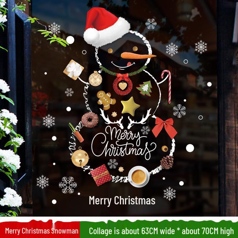 Santa Claus Christmas Window Cling Stickers for Tree and Scene Decoration