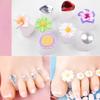 8Pcs/Set Funny Soft Silicone Toe Separator for Nail Polish Set Toe Spacers for Feet Apply Nail Polish Nail Art Pedicure Tool