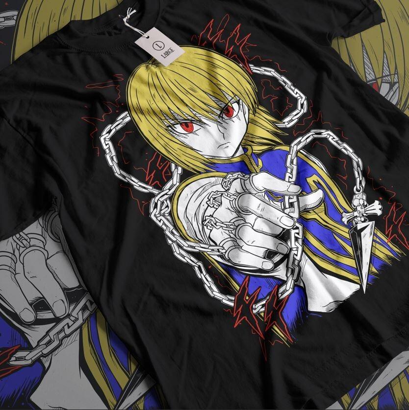 

Kurapika T-shirt Hisoka Gon Killua Meruem Illumi HXH Kawaii Anime Shirt All Size L