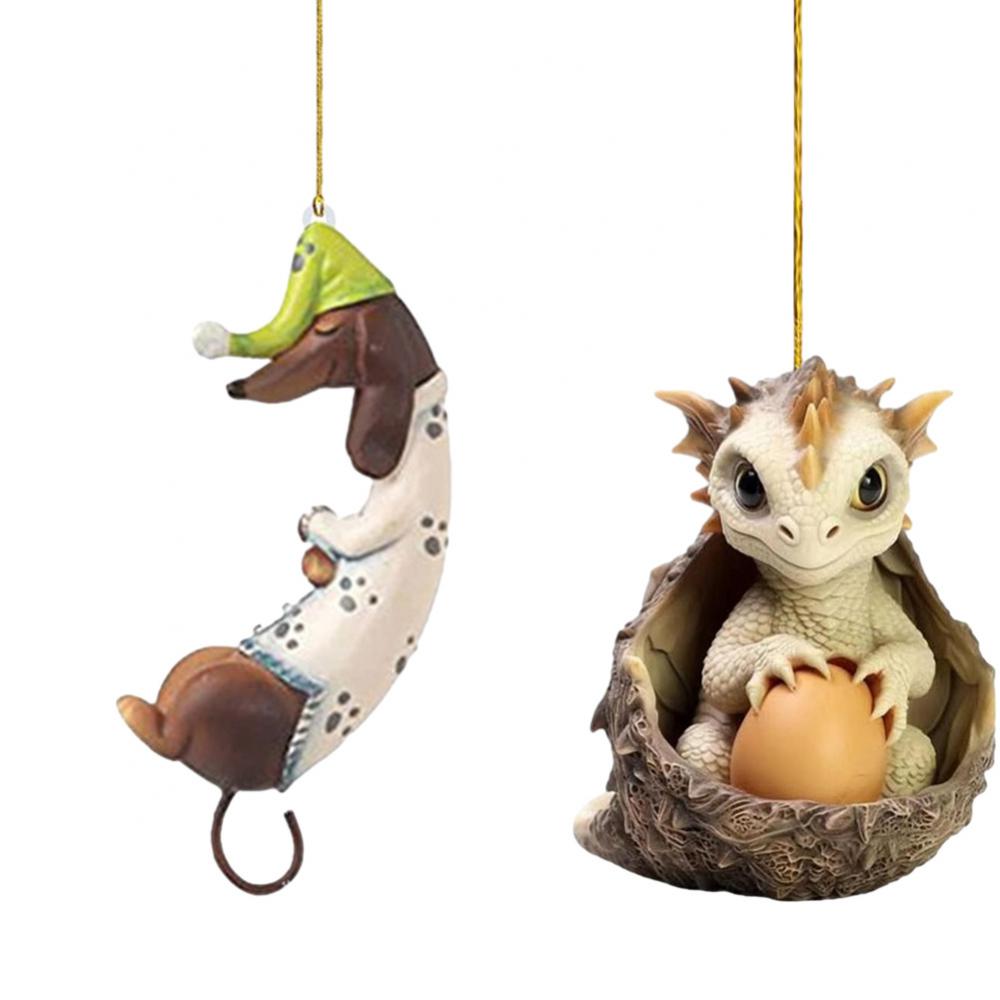 

Рождественские украшения Украшение для автомобиля Праздничная атмосфера Товары для дома Подвеска на зеркало заднего вида автомобиля Собака Предпочтительный материал