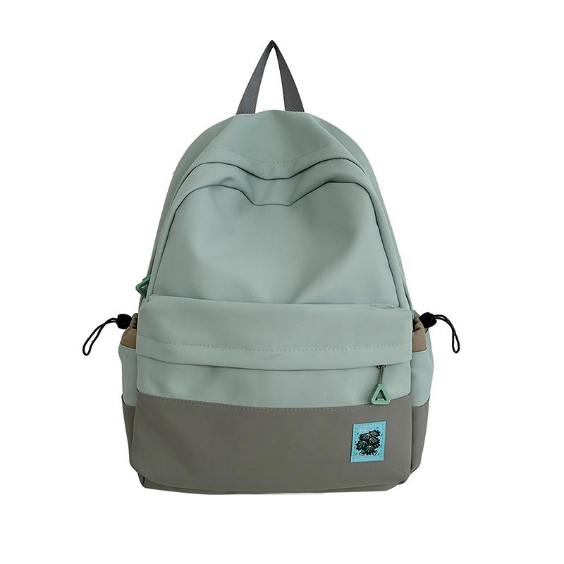 Student Schoolbag Female Large Capacity Backpack Color Block Girls Backpack