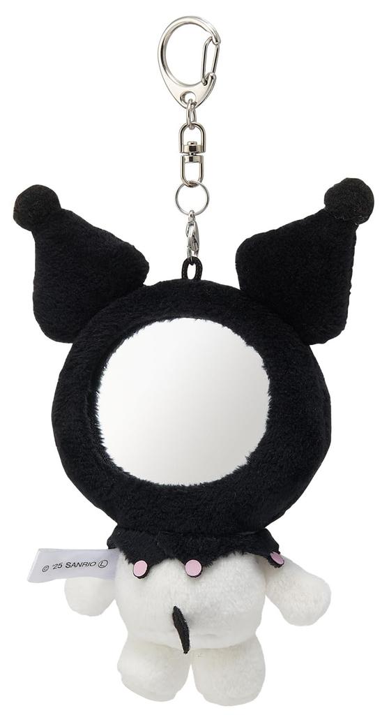 Skater Plush Mirror Keychain Mascot Mirror with Snap Hook Sanrio Kuromi Die-Cut ZNMD1-A