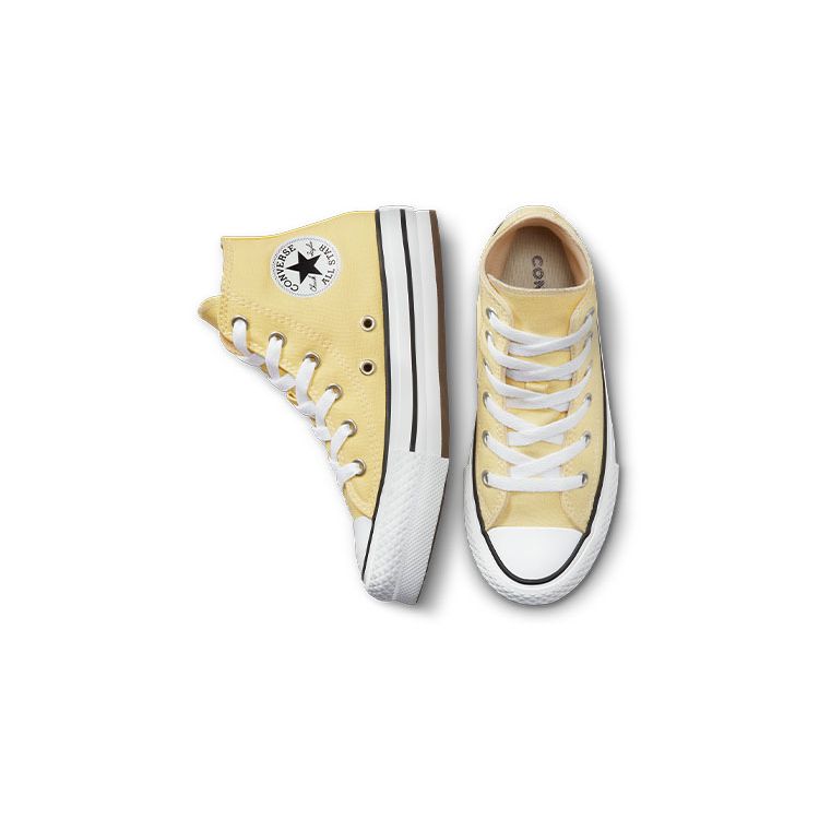 Converse Chuck Taylor All Star Eva Lift Casual Comfortable Durable High Top Kids Canvas Shoes Kids Sneakers Yellow A02490C