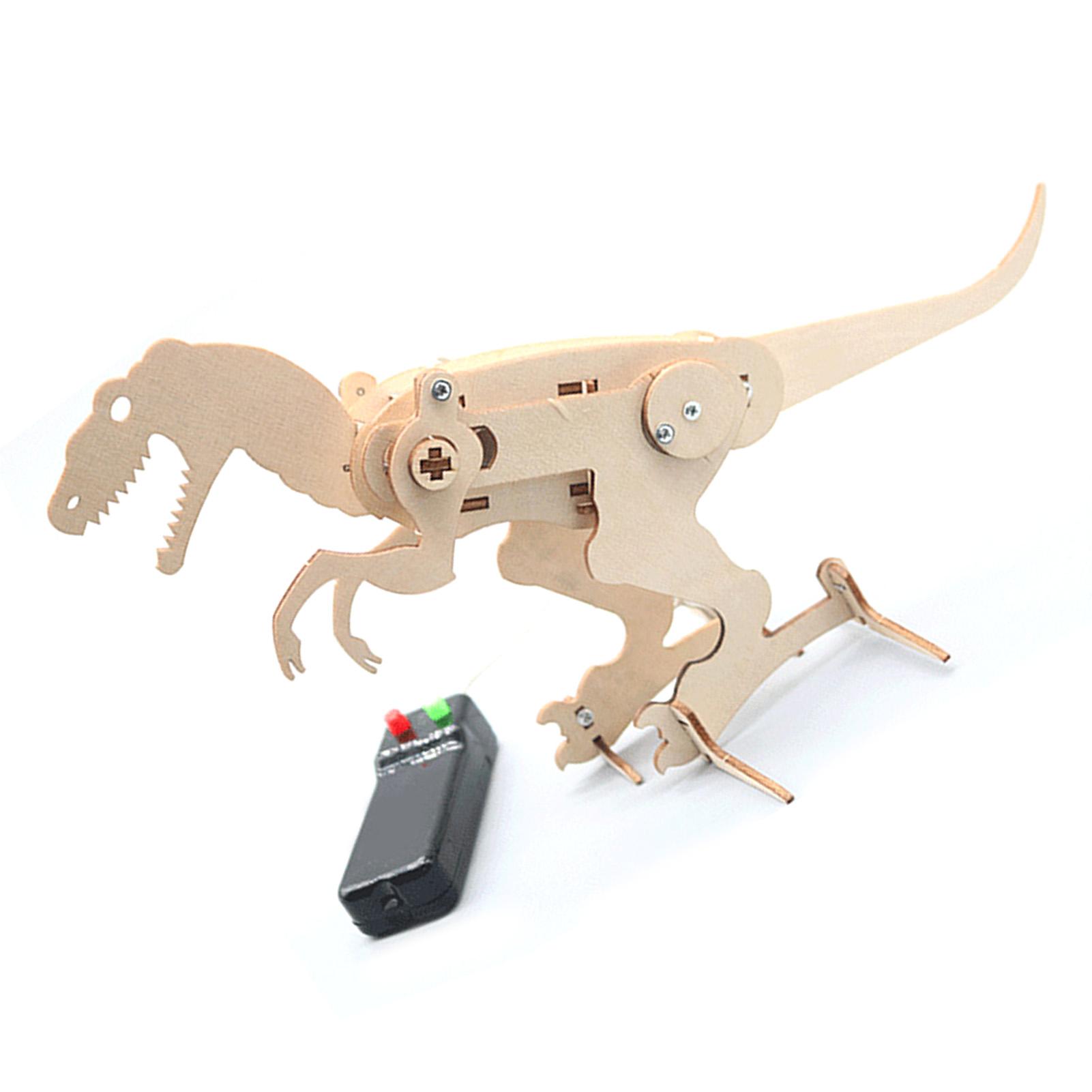 

3D деревянная головоломка динозавр лазерная гравировка пульт дистанционного управления DIY игрушка динозавр для детей от 8 до 12 лет