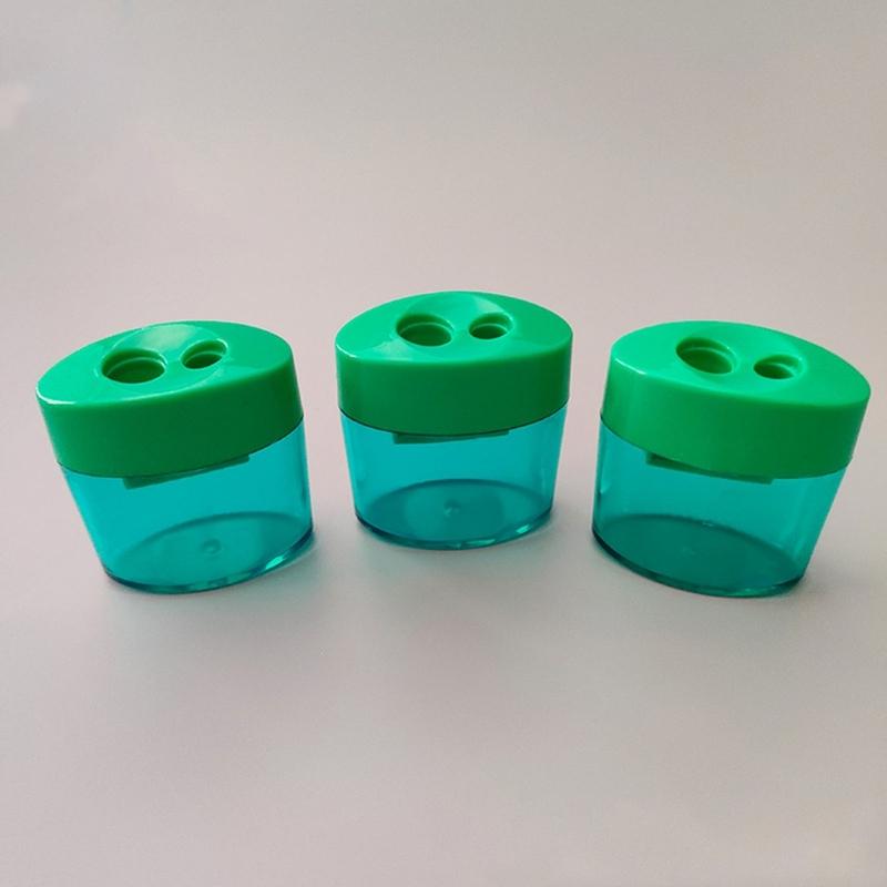 12Pcs Handheld Pencil Sharpeners Double Hole Sharpeners Portable Pencil Sharpening Tool for Student Children Artist