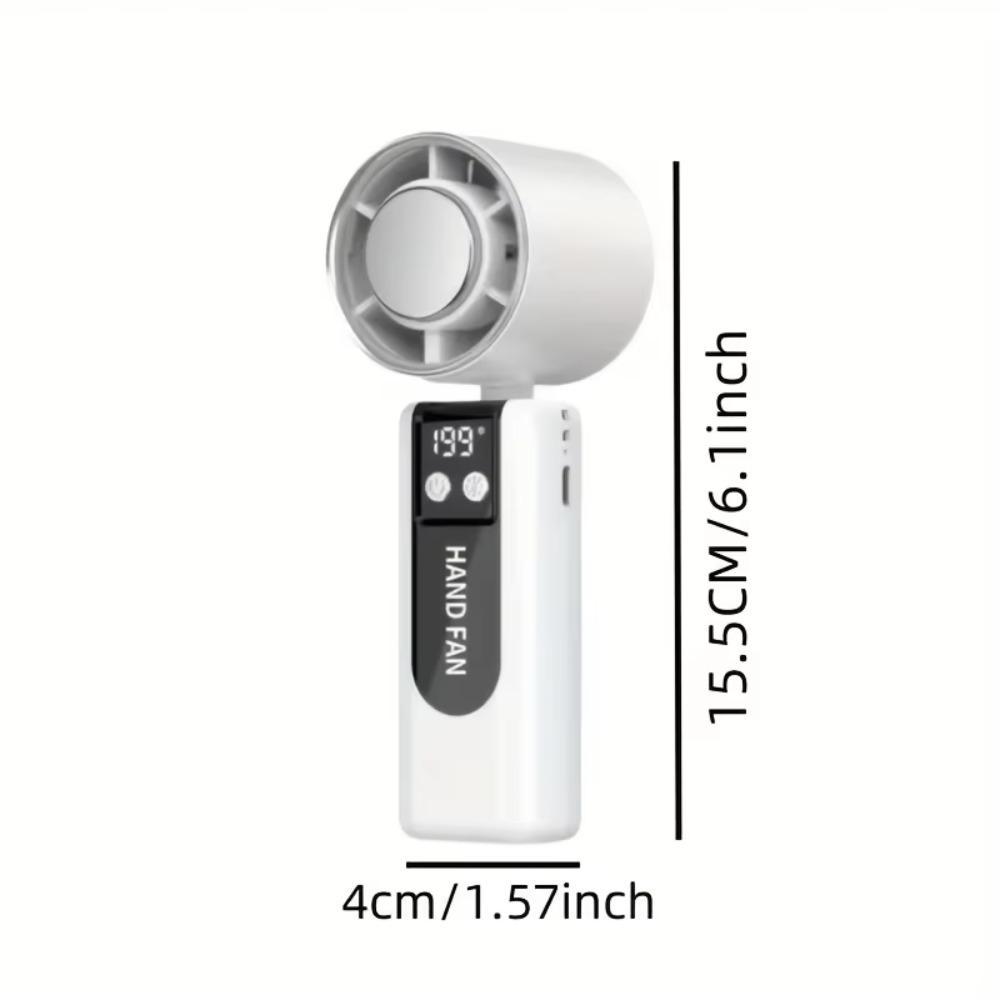 199-speed High-speed Handheld Fan Digital Display Air Conditioner Fan New Portable Fan  Outdoor