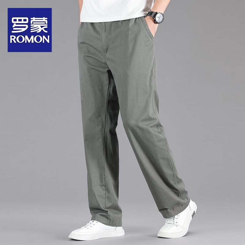ROMON Men s Summer Loose Straight Leg Cargo Pants L