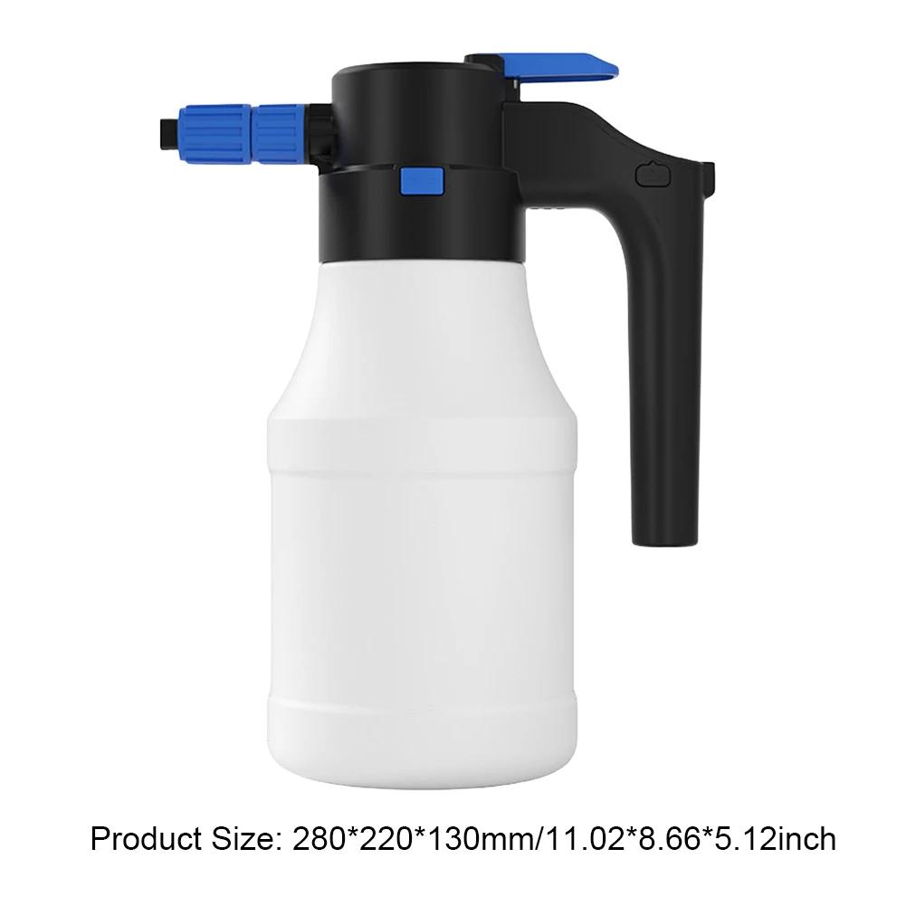 1.5L Electric Foam Sprayer Car Wash Foam 30min Lance Watering Can USB Rechargeable Acid Alkali Corrosion Resistant Foam Cleaner