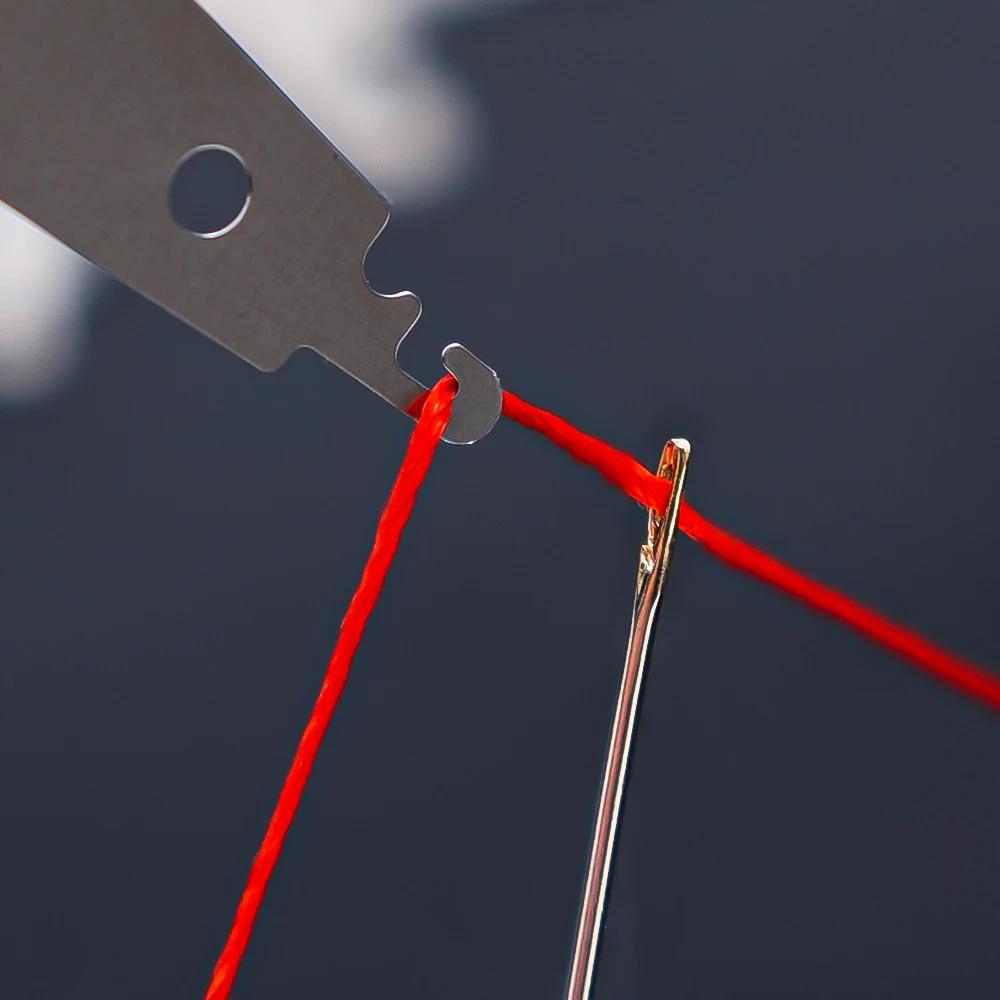 1-50 Stück Edelstahl Nadeleinfädler Einfädler Sticknadel Nadeleinfädler Einfädelhilfe DIY Handarbeiten Kreuzstickerei