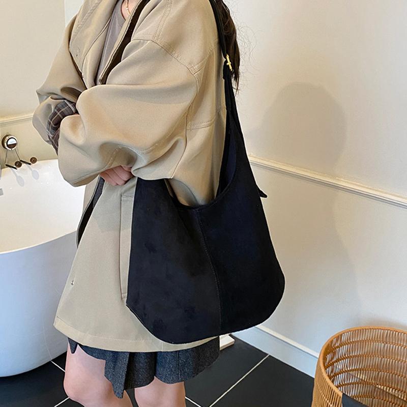 Women's High Capacity Pu Leather Shoulder Bag Winter New Fashion Retro Hobo Bag Luxury Brand Designer Handbags