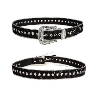 Y2K Schnallengürtel für Damen und Herren, Punk-Sternloch-Hüftgurt, Gothic-Persönlichkeitsgürtel für Cowgirl-Rock-Bund