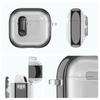 For AirPods 4 with ANC Case Clear Electroplated TPU PC Earbuds Cover with Lock Clasp / Carabiner