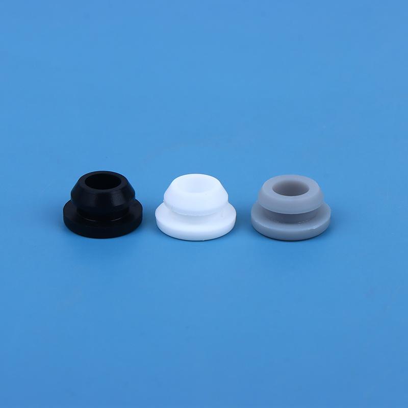 4Pcs Silicone Plug,Rubber Stopper Protective Softness Black 8Mm Buckle Hole Sealing Non-Slip Foot Mat