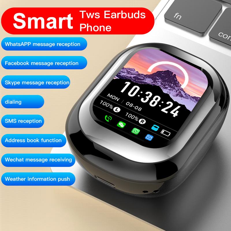 Smart Sliding Cover Earbuds Wireless Bluetooth Headphones HD Display Long Battery Life ENC Noise-Reduced Call Noise Reduction