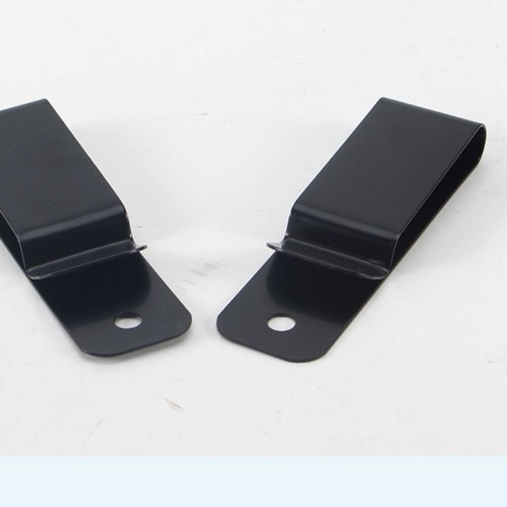 10pcs/set Useful Black Belt Clip Buckle Metal Single Hole Sheath Clip Hooks Spring Buckle Hook Outdoor Camping