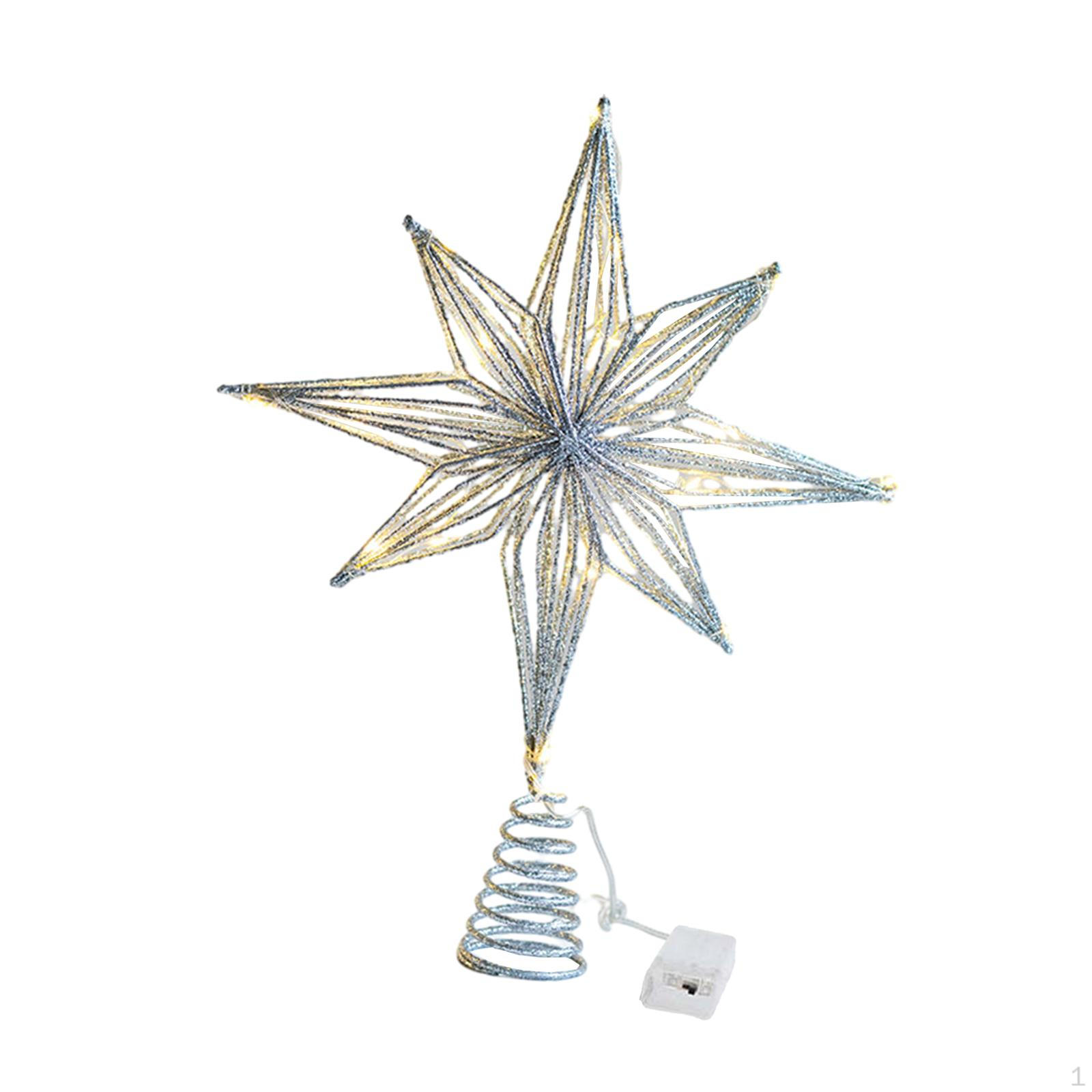 

Верхушка рождественской елки Блестящая звезда Верхушка дерева с подсветкой Железное искусство