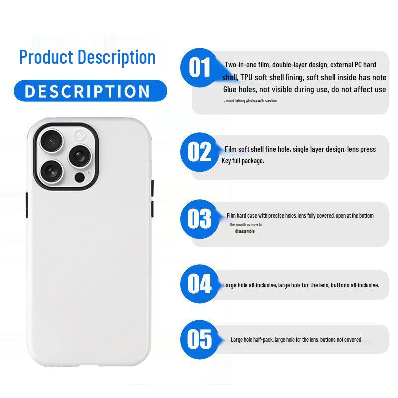 European and American Fashion Full Coverage Apple iPhone 17 Pro Max Case - Two-in-One Design