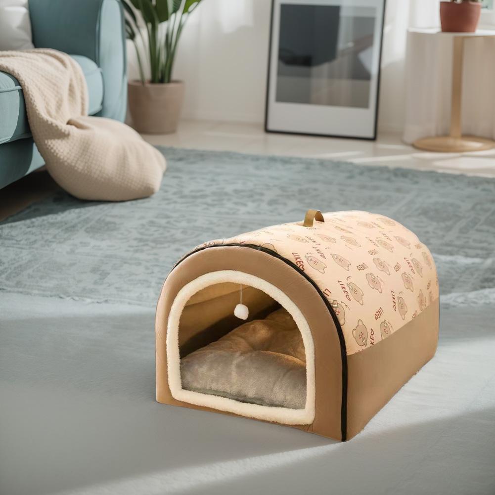 Dog Kennel Detachable Dogs Bed Nest Washable Plush Cotton Puppy Shelter Comfortable Winter Cat Bed Castle Dogs Cats Pet Supplies