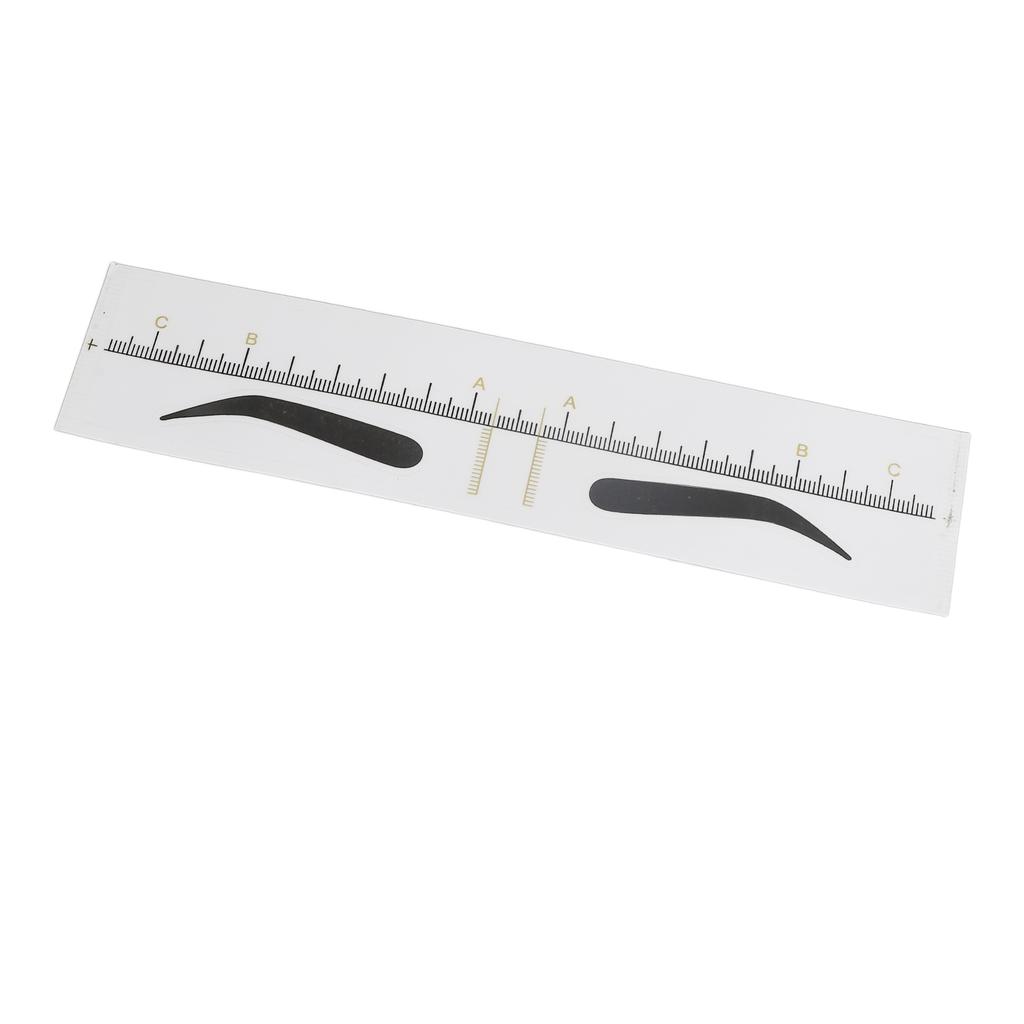 100Pcs Disposable Eyebrow Template Ruler Sticker Adhesive Easy To Use Eyebrow Stencil Microblading Ruler for Home