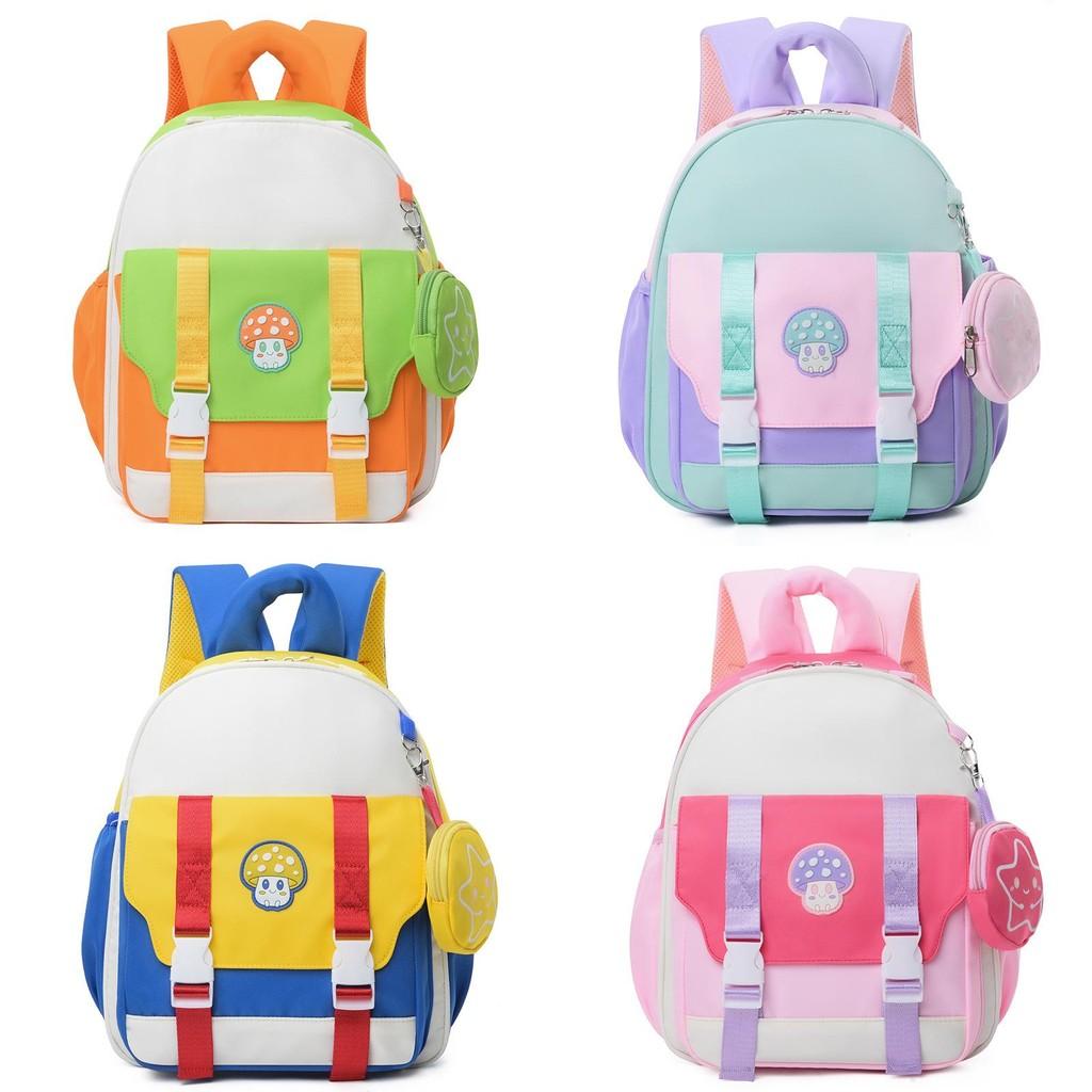 Kids Girl School Bag With Cute Anime Pattern And Ergonomic Shoulder Straps For Preschool