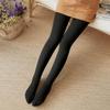 2024 Spring/Autumn Women's High-Waist Stripe Cotton Leggings with Cashmere and Micro-Pressure Ribbed Socks