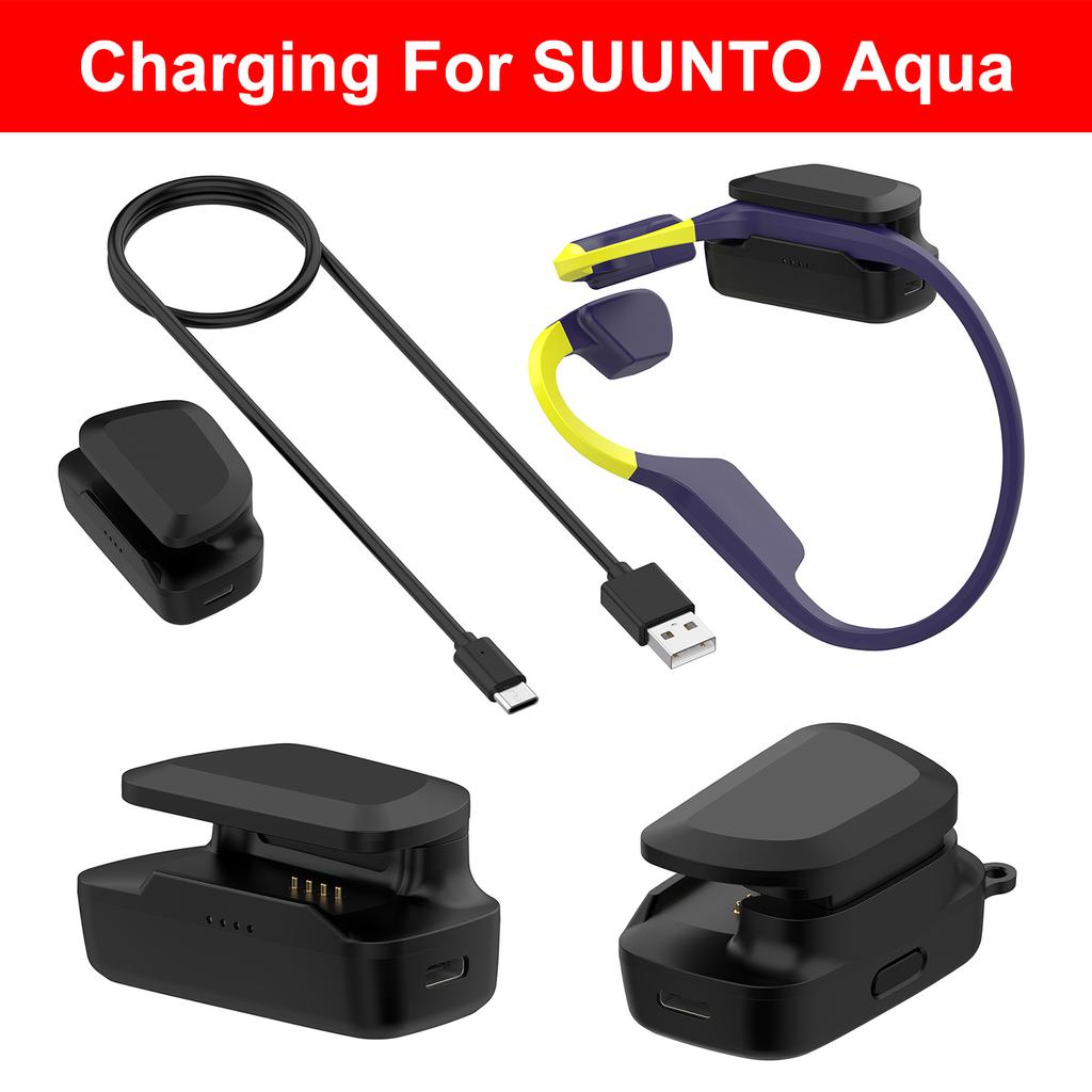 For SUUNTO Aqua Headphones Charging Case Smart Watch Charging Cable Replacement Charger 650mAh Battery Earphone Charging Case