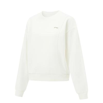 Li Ning Plain Versatile Simple Loose Sweatshirt Women Tops AWDVD70-1
