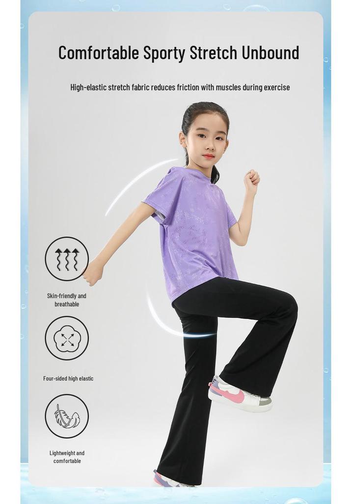 Quick-Dry Sun-Protection Sportswear with Logo, for Girls and Parent-Child, Breathable, Medium & Large, Summer Collection