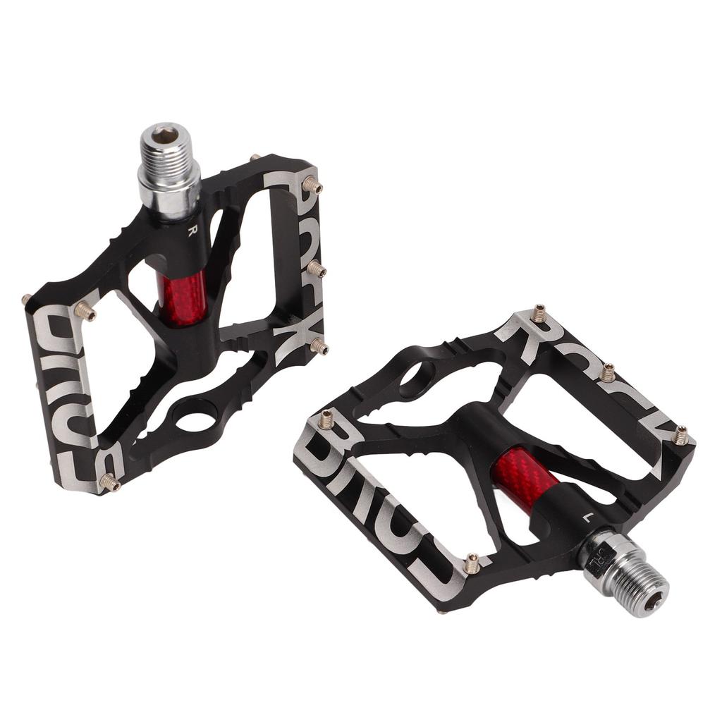 1 Pair Bike Pedals Aluminum Alloy Black Hollowed Non Slip Mountain Road Bicycle Accessories