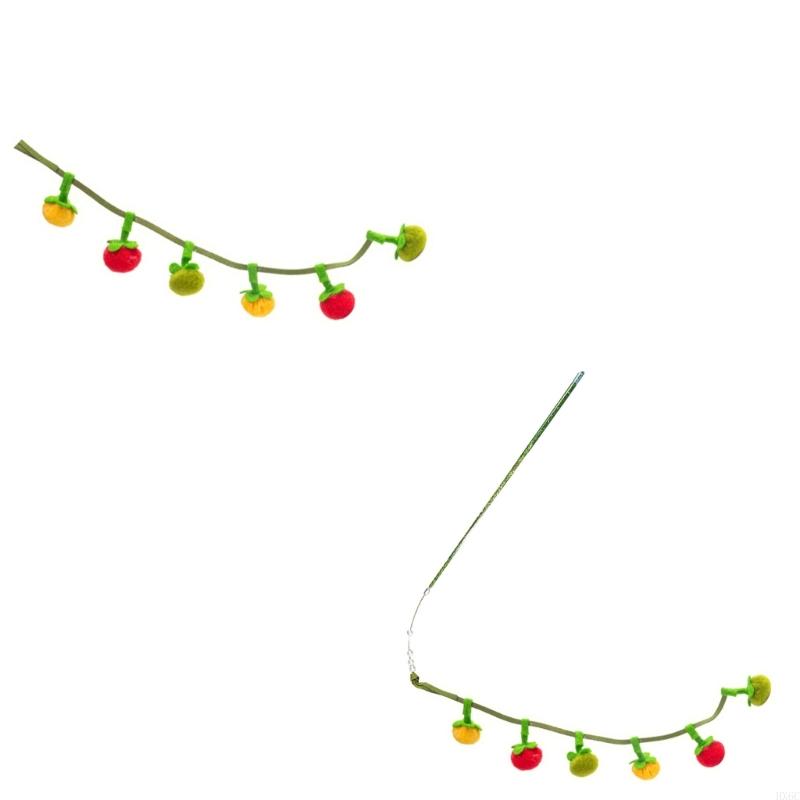 Tomato Tassels Cats Teasing Rod for Fun Interactive Play Kittens Wand Toy Felines Fitness Fishing Wand Toy Fun Exercise HX6C