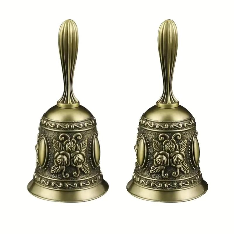Vintage Bronze Bell Multipurpose Metal Craft Bell with Ringing Tone Decorative Bell for Funeral Religion Ceremony Home Decor