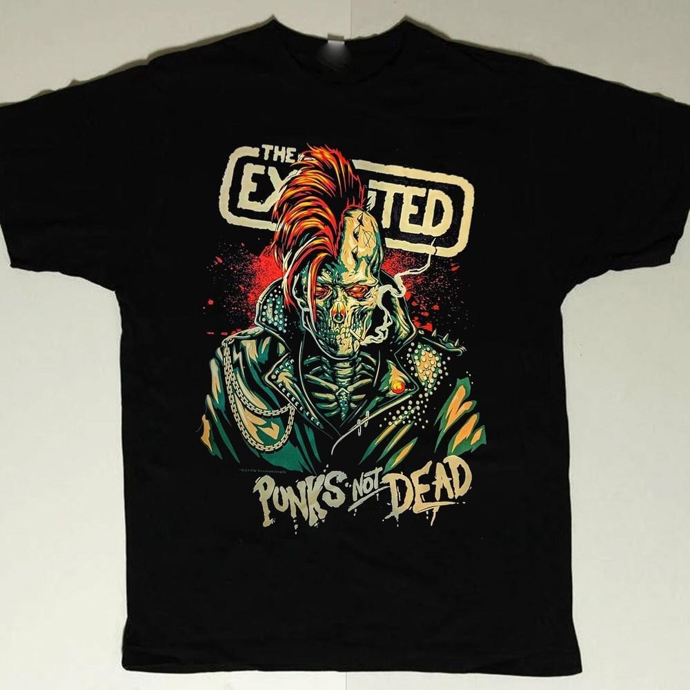 THE EXPLOITED Punks Not Dead Cotton Black Full Size Men Women Shirt TR604 Unisex T-Shirt XXXL
