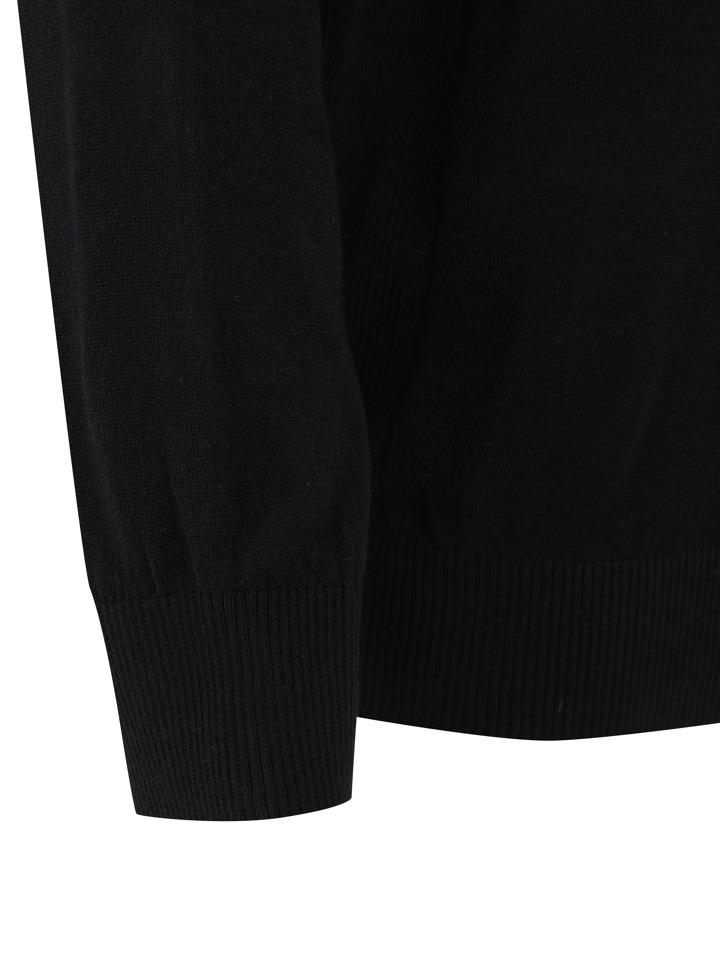 AND Z Men'S Ribbed Color Block Wool Silk Knit_Bzf3Er1201Bk