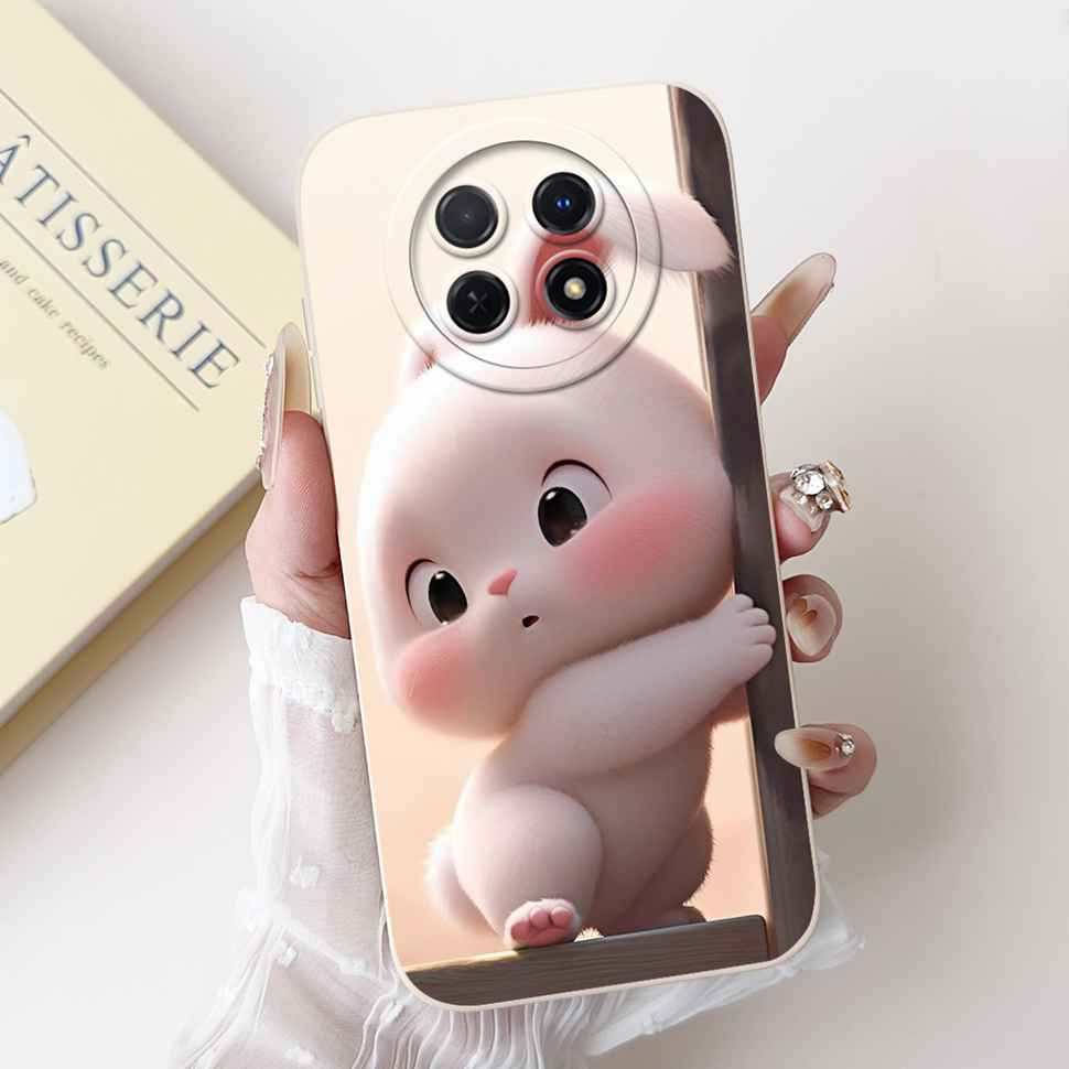 Für Huawei nova Y91 Hülle STG-LX1 Niedliches Cartoon-Kaninchen Weiche Silikonhülle Für Huawei Enjoy 60X STG-AL00 6,95" Schmetterlingsschale