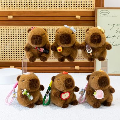Boneca Capivara Xiangdudun chaveiro capivara fofa pingente de pelúcia joias para bolsa