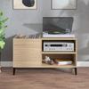 VidaXL Armoire à Disques, Armoire Latérale avec Rangement, Meuble pour Tourne-Disque, Buffet de Salon, Moderne, Chêne Sonoma 831952