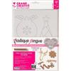 Creative Hobby Kit - Shrink Plastic - Christmas Decorations - 8 Glittery Shapes - Transparent - Golden