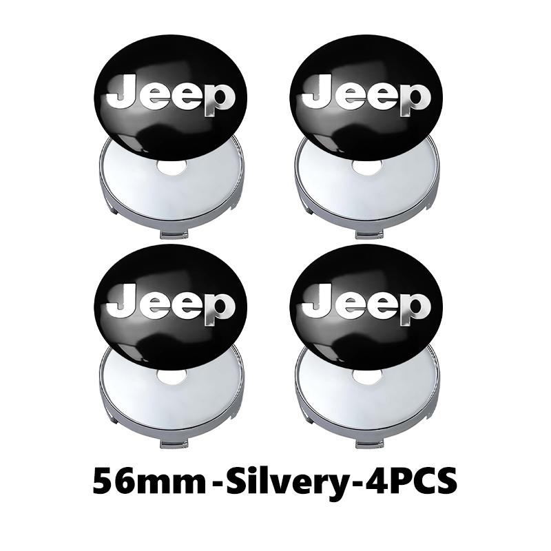 For Jeep 4pcs 60mm Car Wheel Center Cover Hub Cap Auto Decoration Accessories Grand Cherokee Patriot Renegade Compass Wrangler