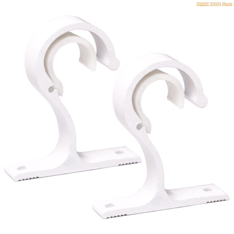 K1AE Convenient Rod Holder 2Pcs Adjustable Curtain Rod Brackets белый