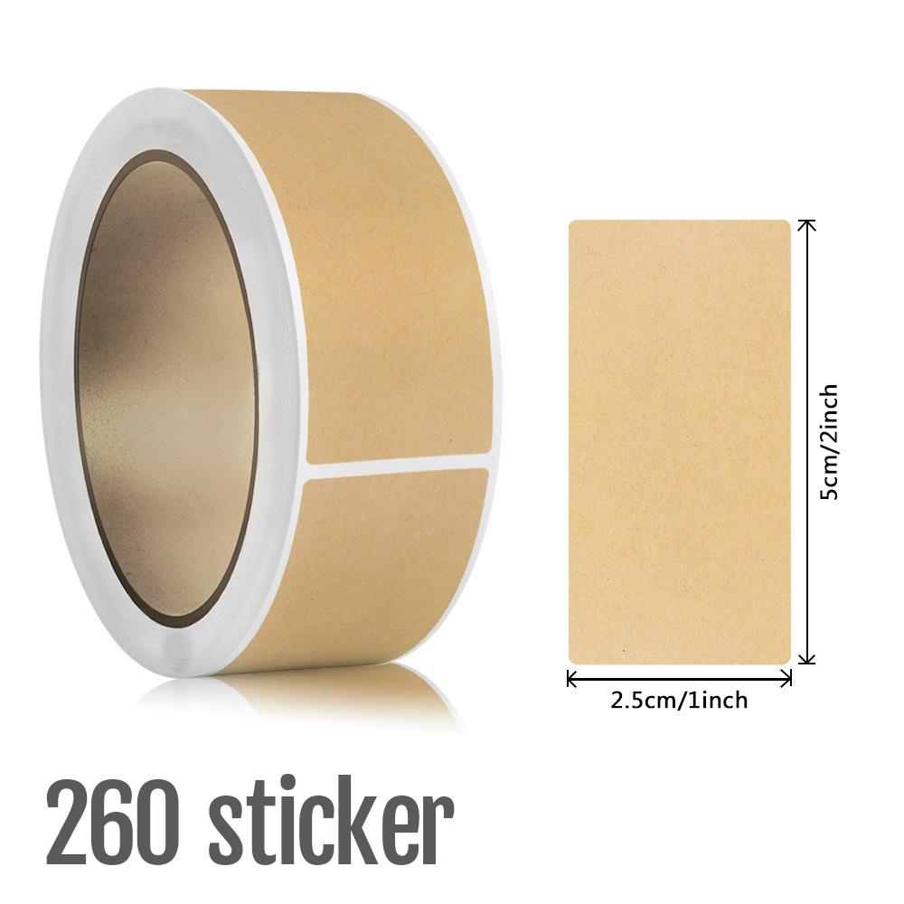 1Roll Kraft Paperblank Can Write Name Self-Adhesive Sealing Gift Stickers Home Packaging Seal Labels Rectangle