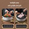 Multifunctional Outdoor Camping Tea-Boiling BBQ Grill with Small Charcoal Rack
