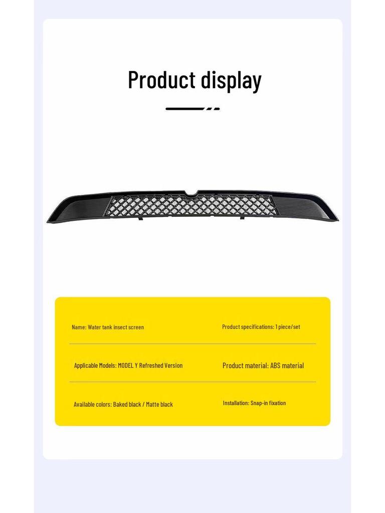 2025 Model Y Front Air Intake Insect Guard for Tesla Refresh
