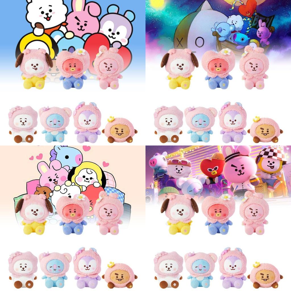 Adorable Korean Trendy Plush Doll Sakura Series Cute Cartoon Animal Figurine