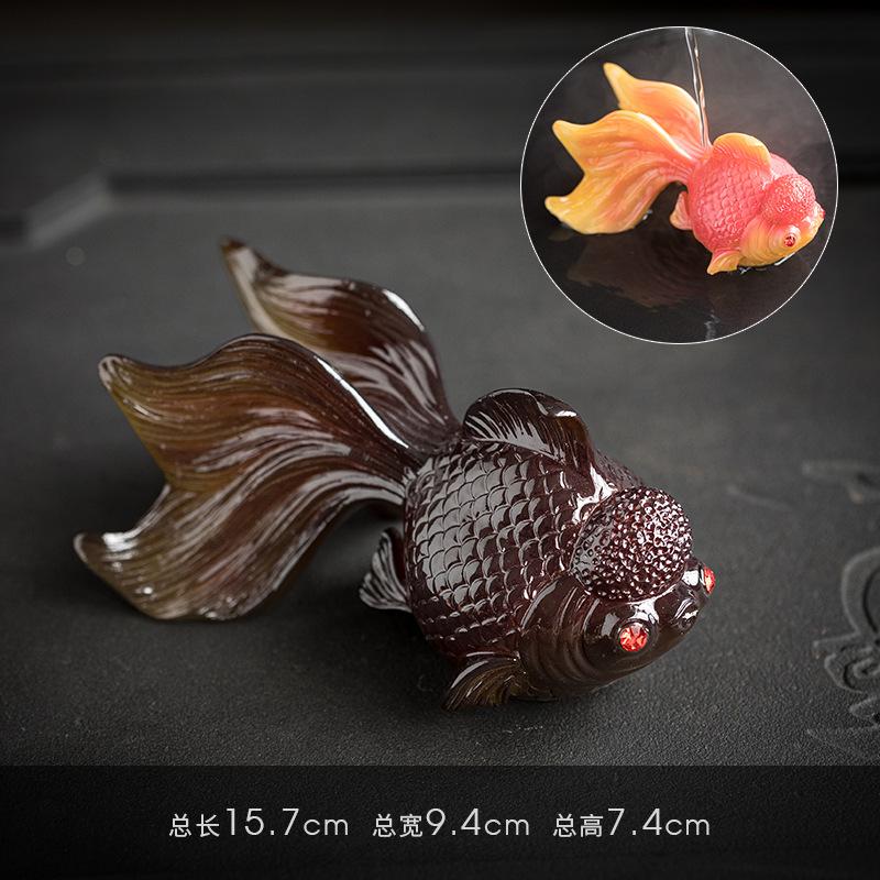 

Красочный чайный питомец «Золотой карп», питательное чайное украшение, ежегодный бутик излишков, креативный чайный столик, аксессуары для чая Чжаоцай, Gi