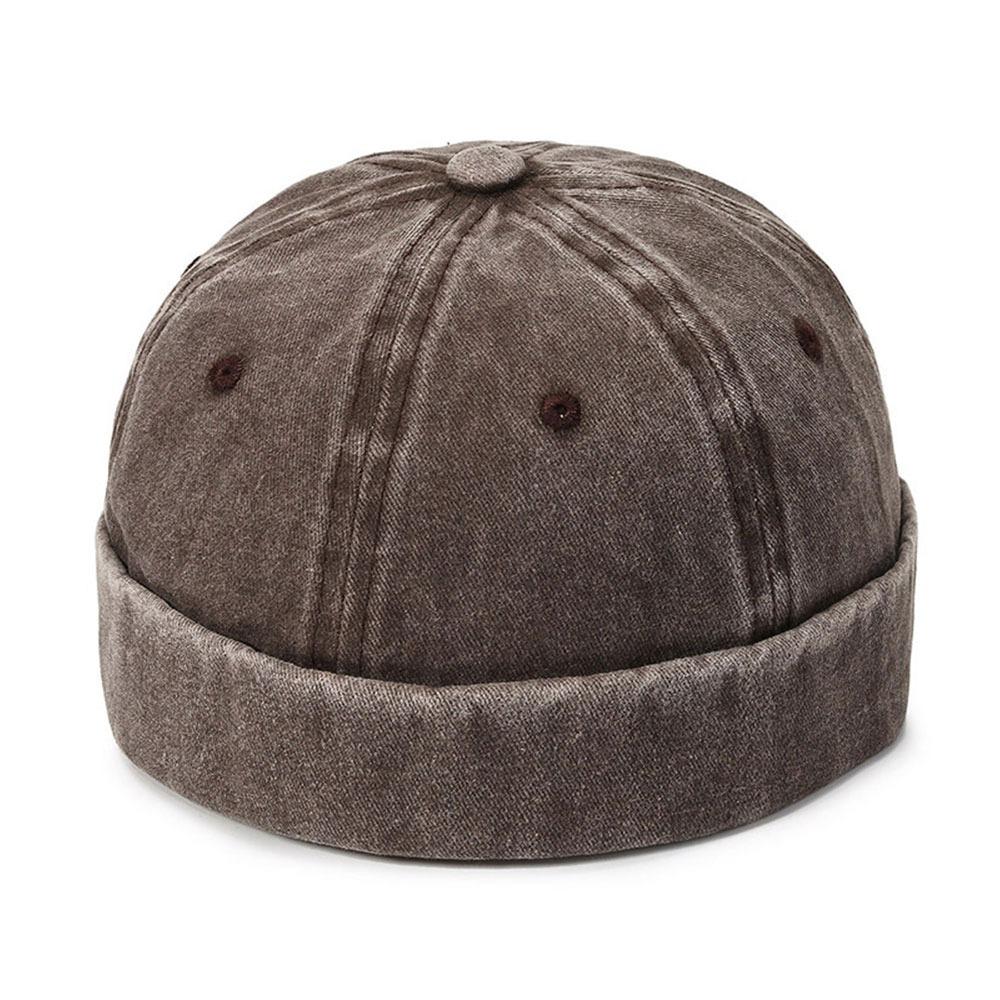 Einfarbige randlose Dockermütze Baumwolle Randlose Mütze Vintage Hip Hop Mütze Junge Mädchen