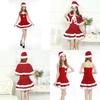 Deluxe Christmas Santa Claus Adult Female Performance Skirt Set