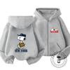 Boys Girls Cute Cartoon Zipper Hoodie Autumn Winter Trendy Fashion Street Style Kids Apparel